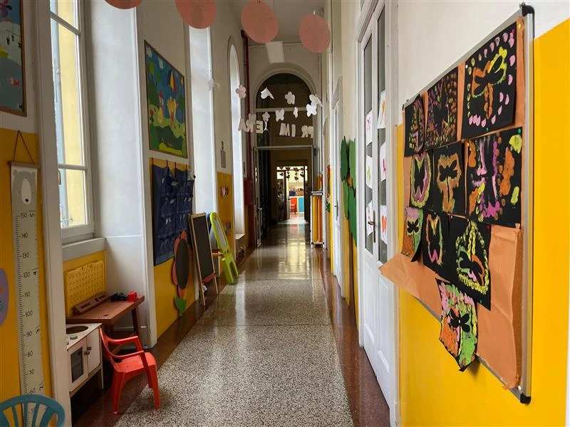 Een interieurfoto van het Tommaseo Instituut, Carlo Acutis’ basisschool en middelbare school. Bron: Anthony Johnson/EWTN