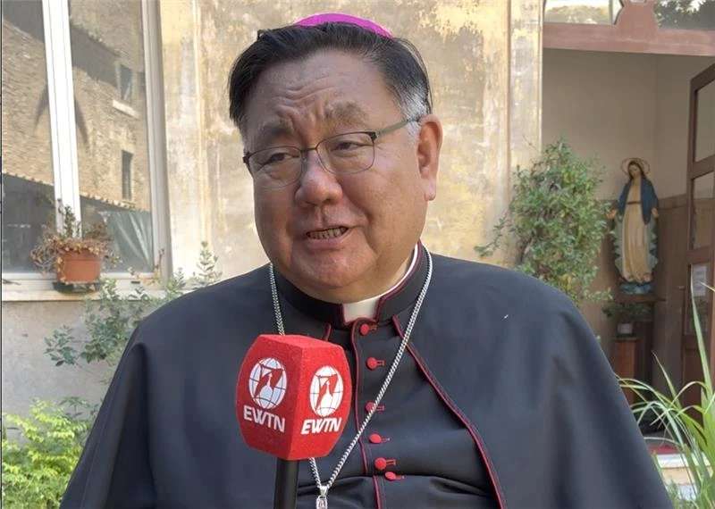 Bisschop Paul Kyung-sang Lee, algemeen coördinator van Wereld Jongeren Dag Seoel 2027 en hulpbisschop van Seoel. Credit: Courtney Mares/CNA