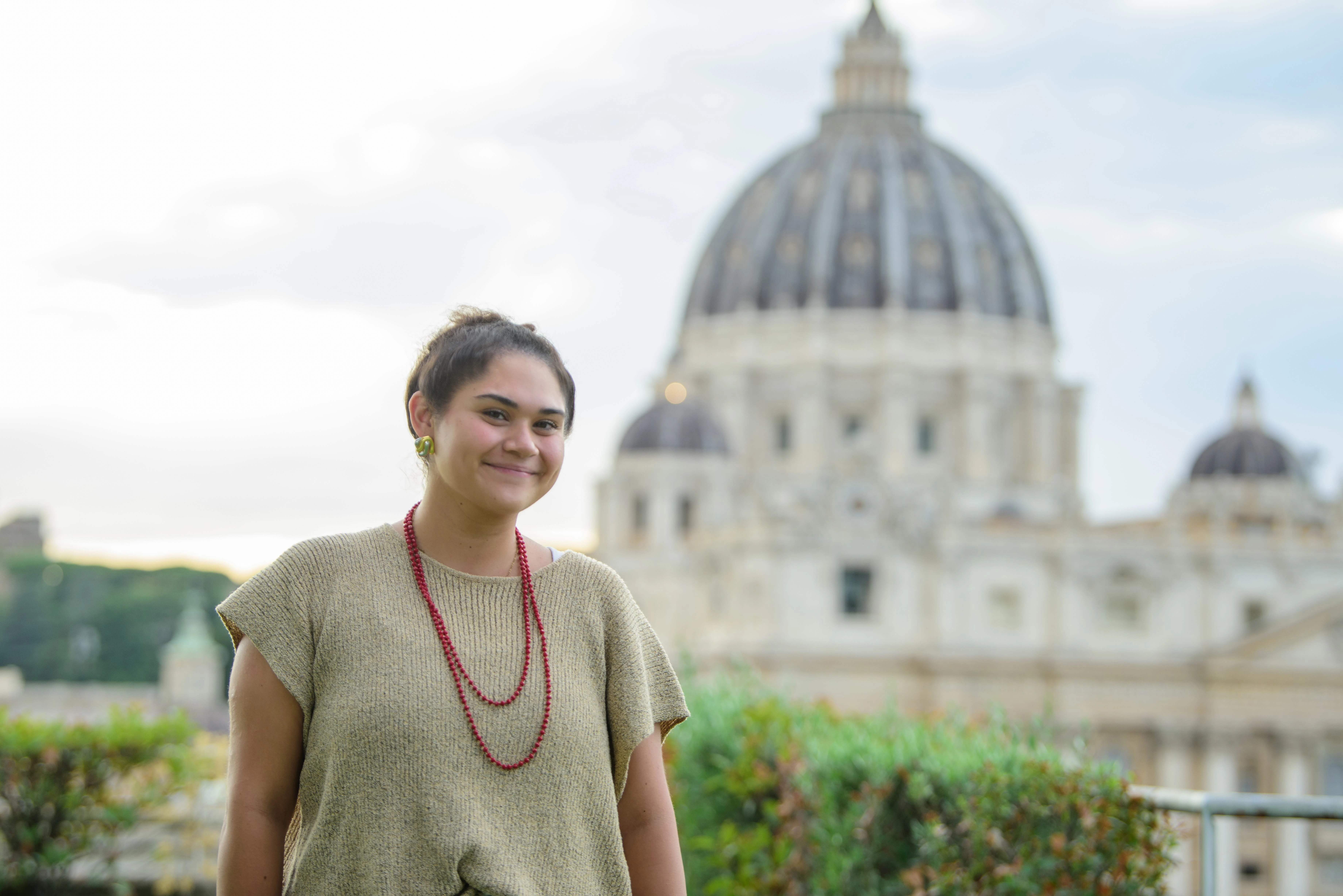 Daniela Sánchez y Sánchez groeide op in Puebla, Mexico, en studeert nu journalistiek in Spanje. Credit: Lemmy Ogbonnaya Ijioma/EWTN Summer Academy
