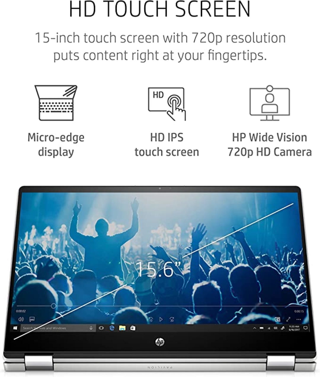 Dalle écran HP Pavilion 15-EG0047NF 15.6" FHD IPS - Remplacement Neuf, Connecteur 30 Pins, Garantie 1 An