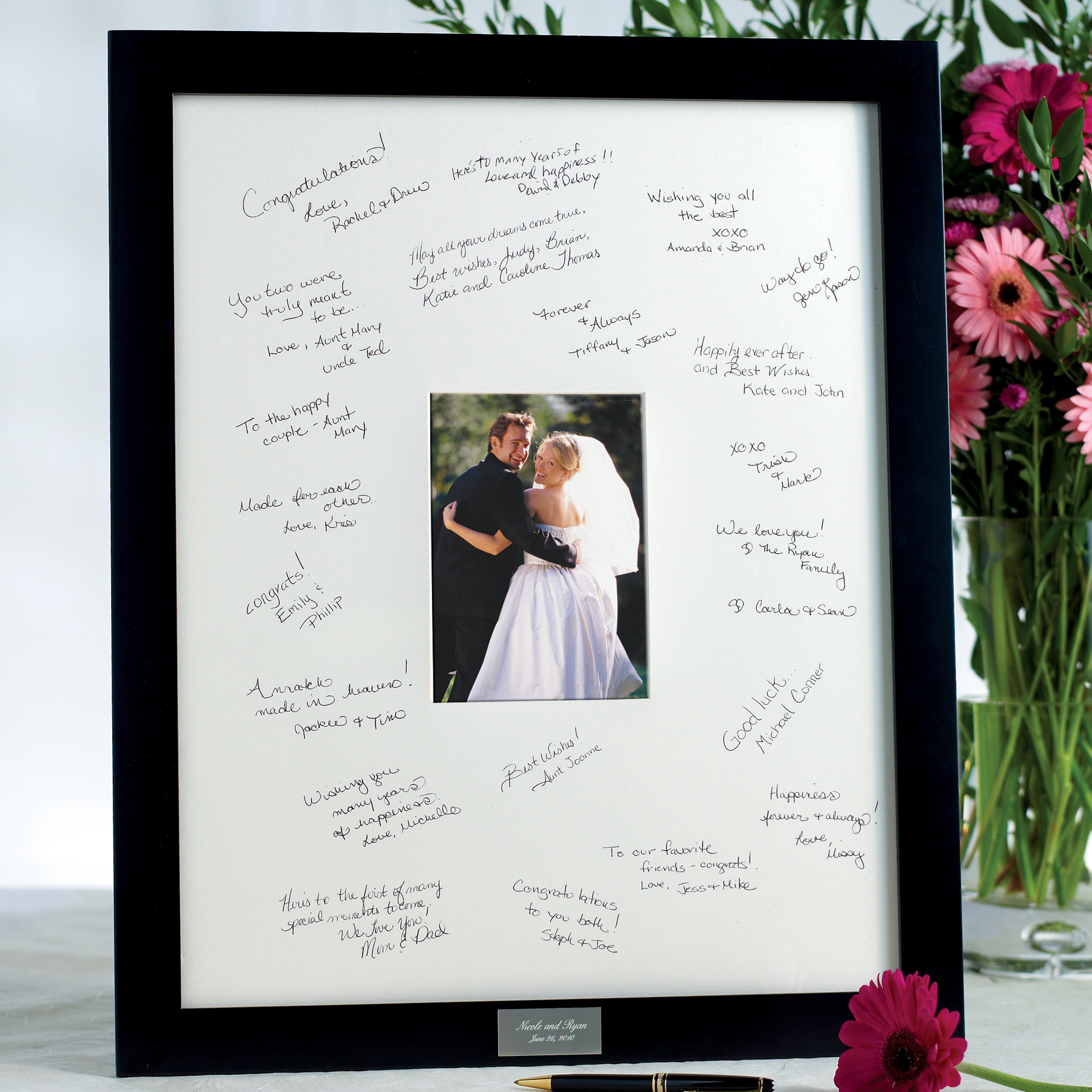 wedding guest book photo