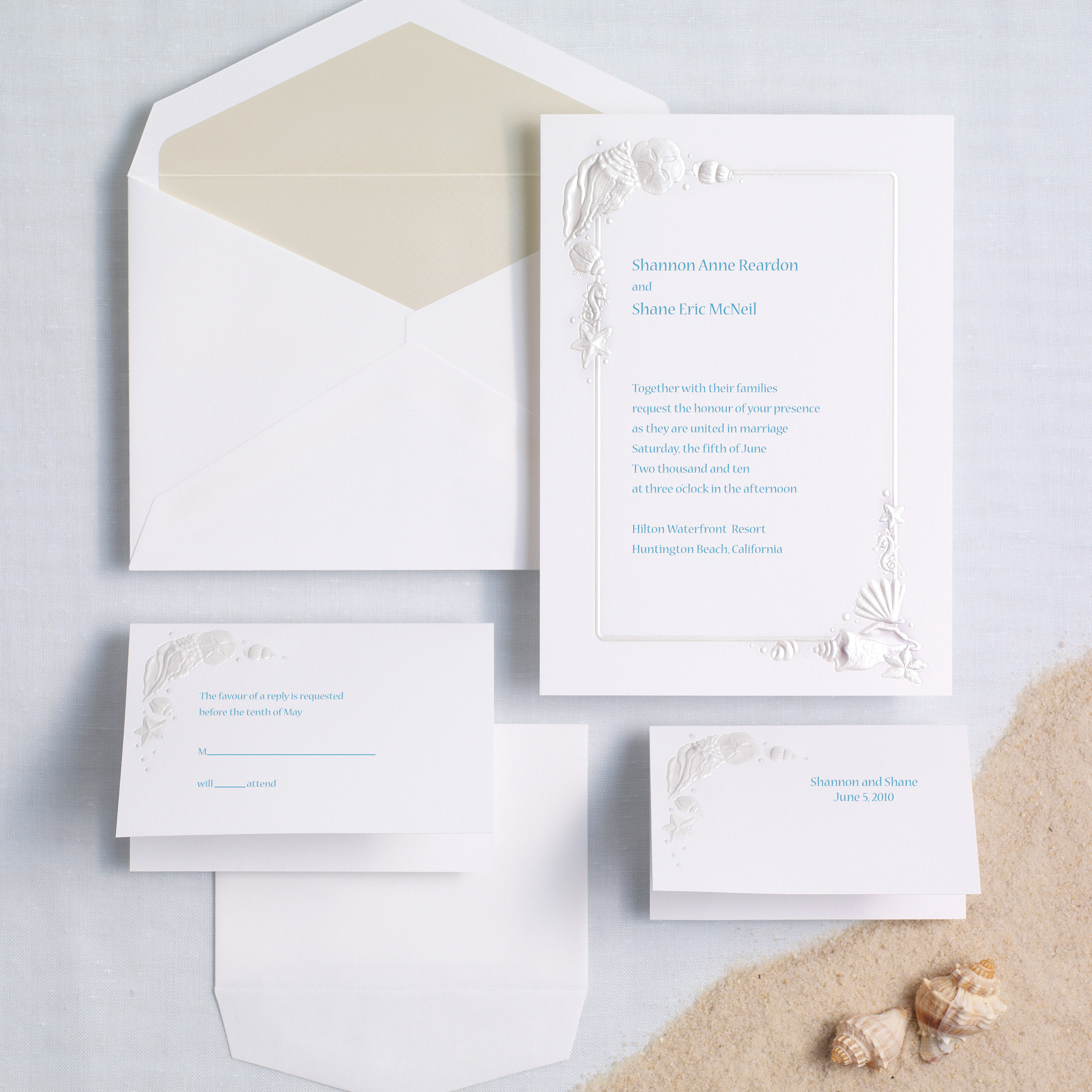 Charmant Beach Themed Wedding Invitation Kits Ideen Brautkleider