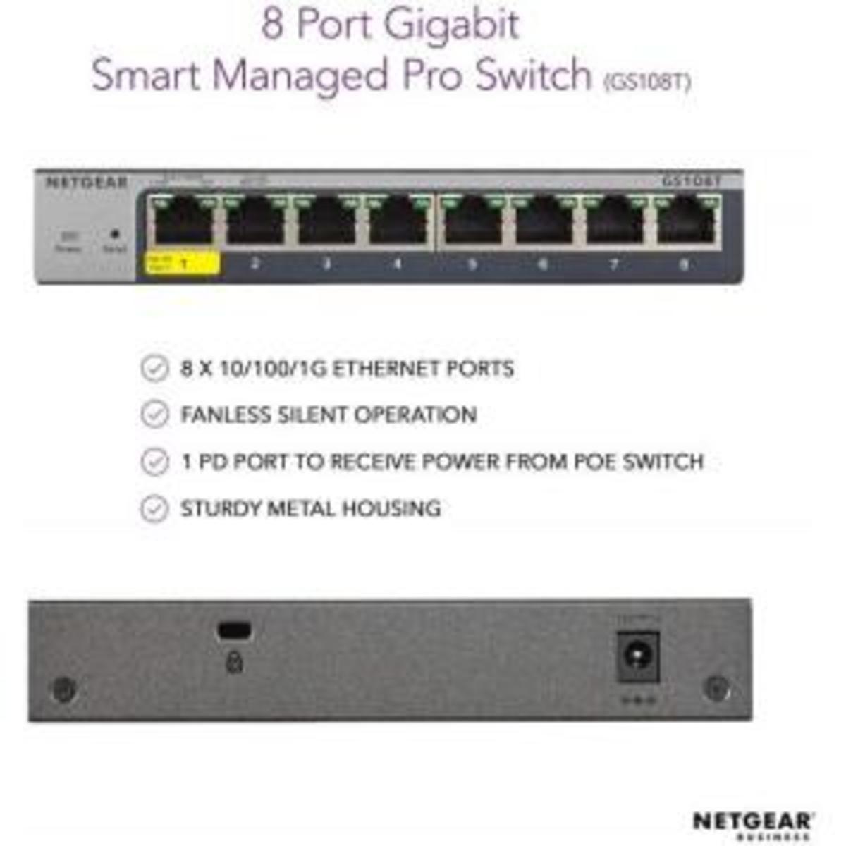 8P GE Smart Managed Pro Switch