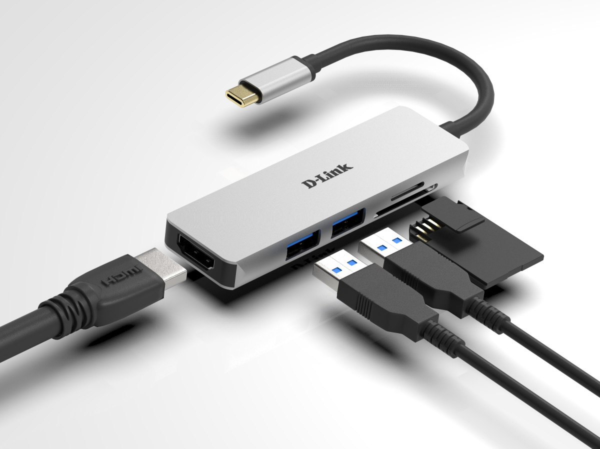 5-in-1 USB-C Hub -HDMI/SD+MicroSD Reader