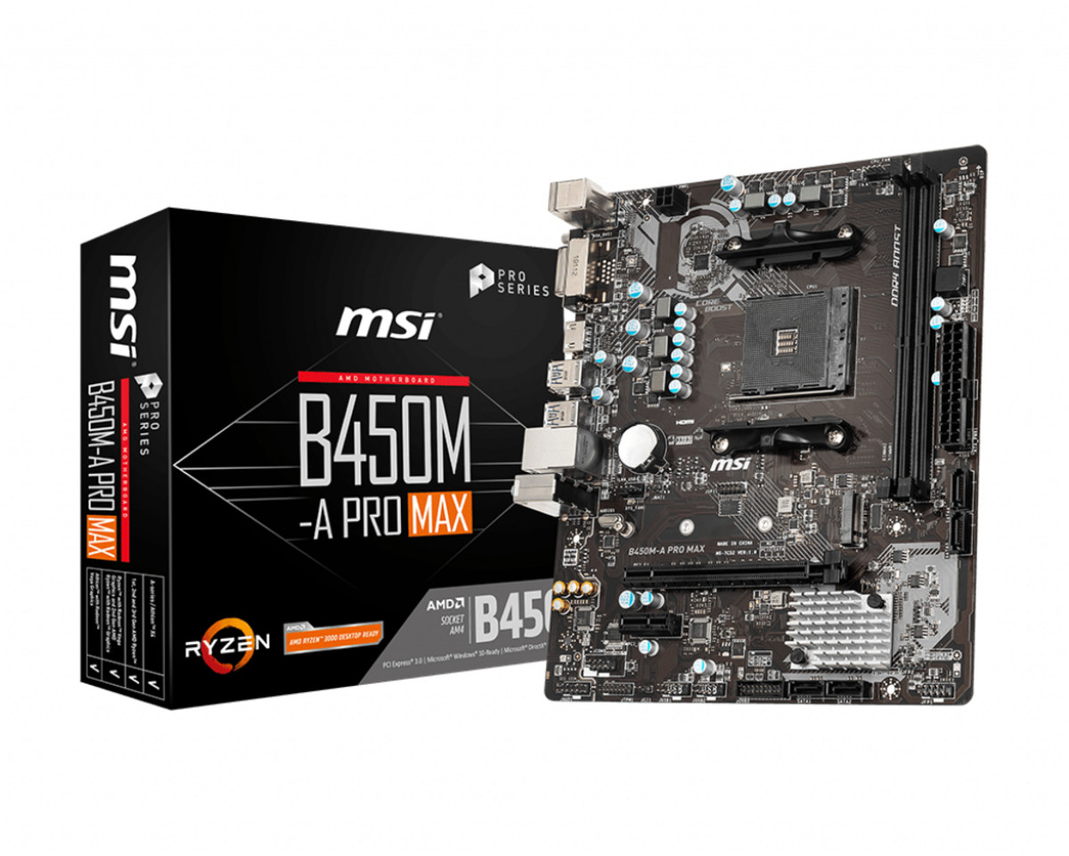 MB AMD AM4 B450M PRO-VDH MAX D4 M-ATX