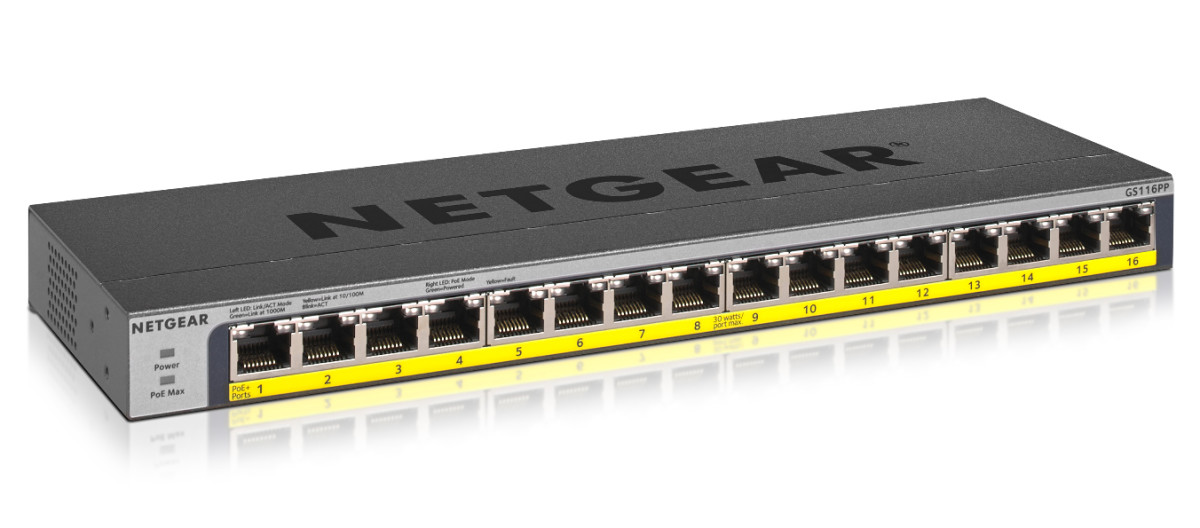 16PT POE/POE+GIGABIT UNMANAGED SWCH