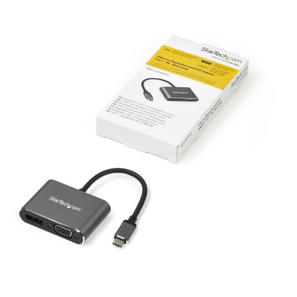 USB C Multiport Video Adapter to DP/VGA