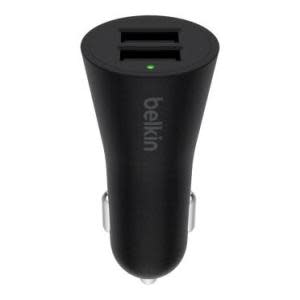 DualUSB Car Chrgr 2 x 2.4Amp Blk
