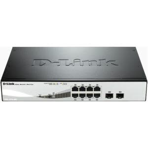 D-Link, 8P 1Gb Poe Smart Switch W/2 1000Bt/Sfp