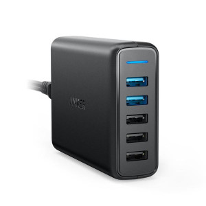 Anker, PP 5 with Dual QC 3.0 63W USB-A UK Black