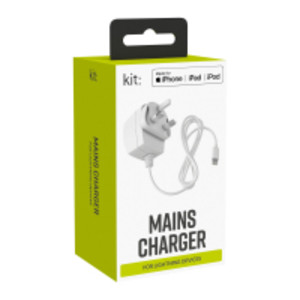 Lightning MFI 2A Mains Charger - White