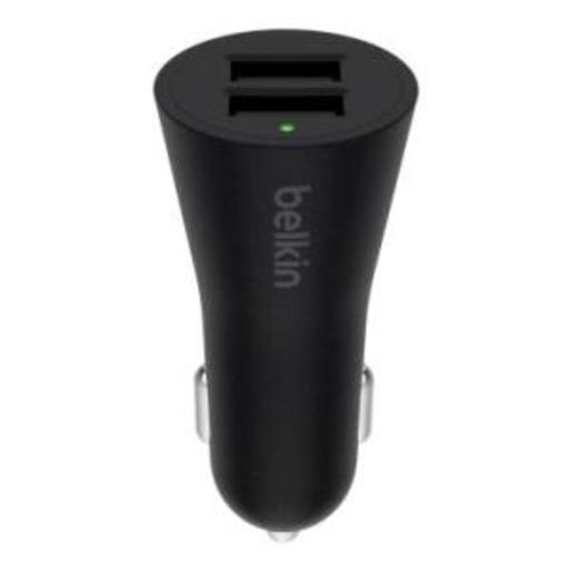 DualUSB Car Chrgr 2 x 2.4Amp Blk