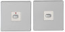 MiHome Chrome 1 Gang Light Switch (2way)