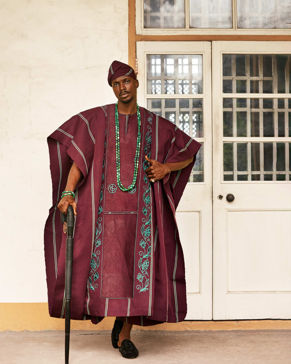 Hand-finished Oyecouture ceremonial attire