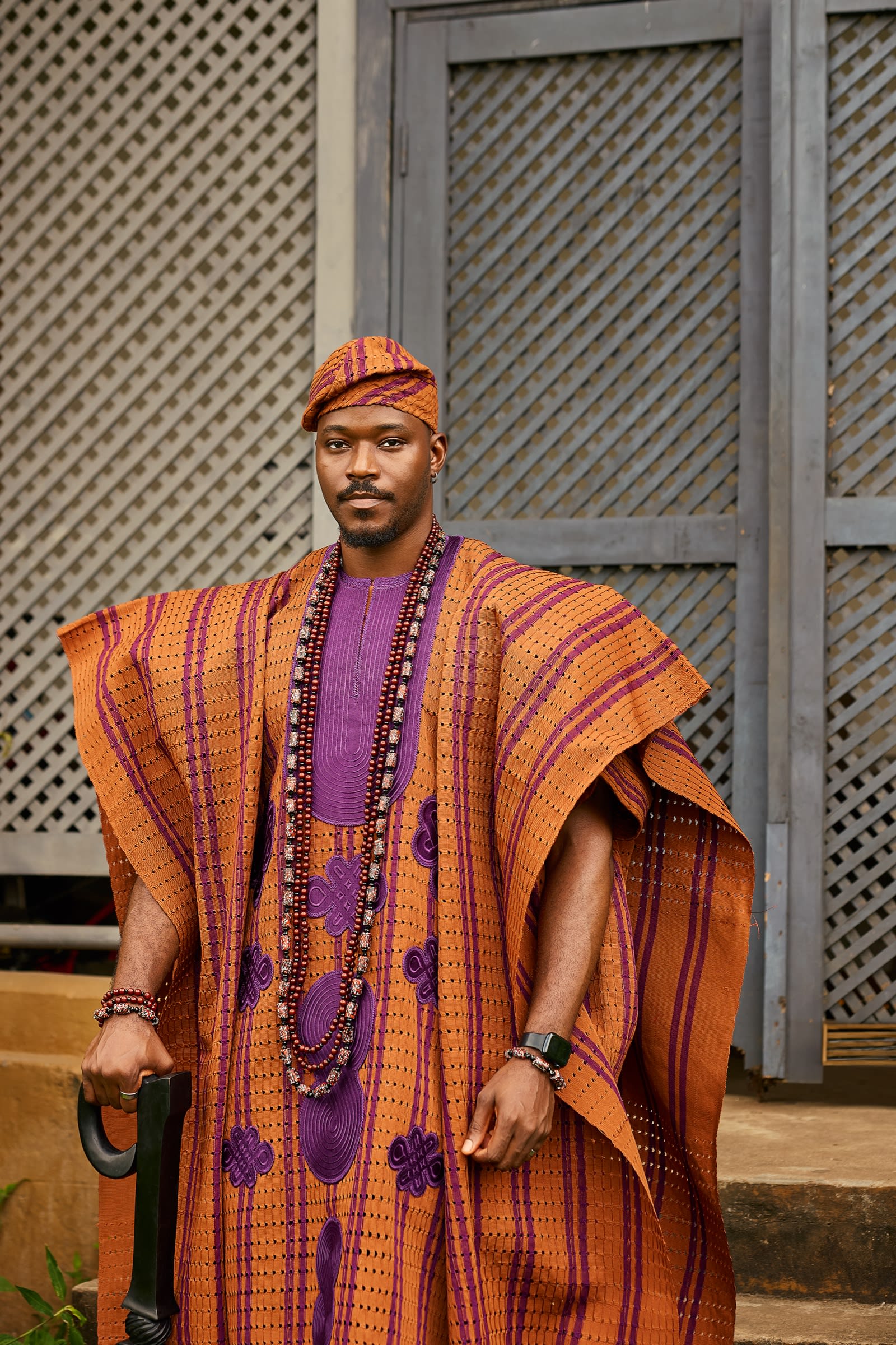 Gold Aso-Oke Agbada