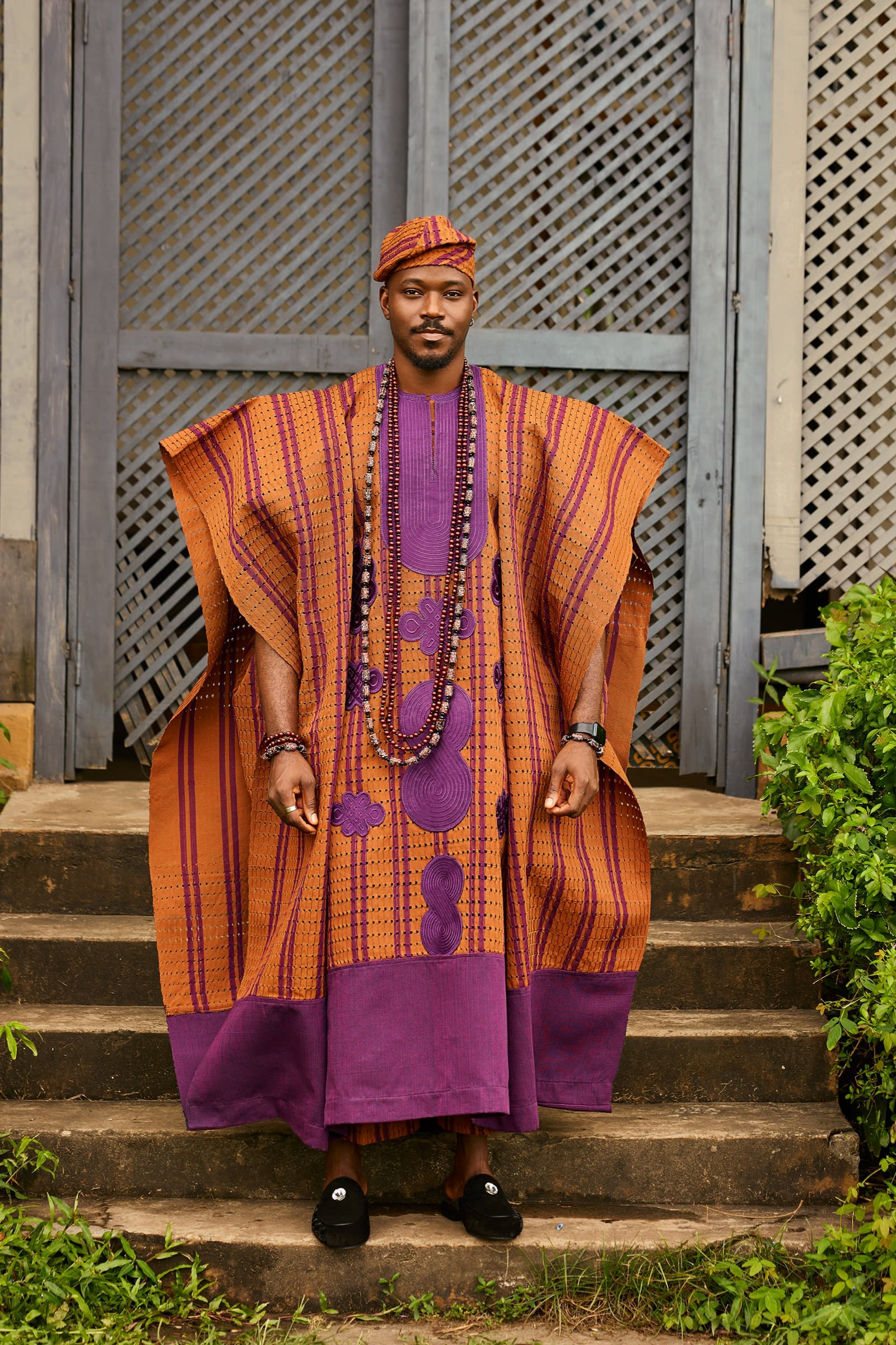 Gold Aso-Oke Agbada