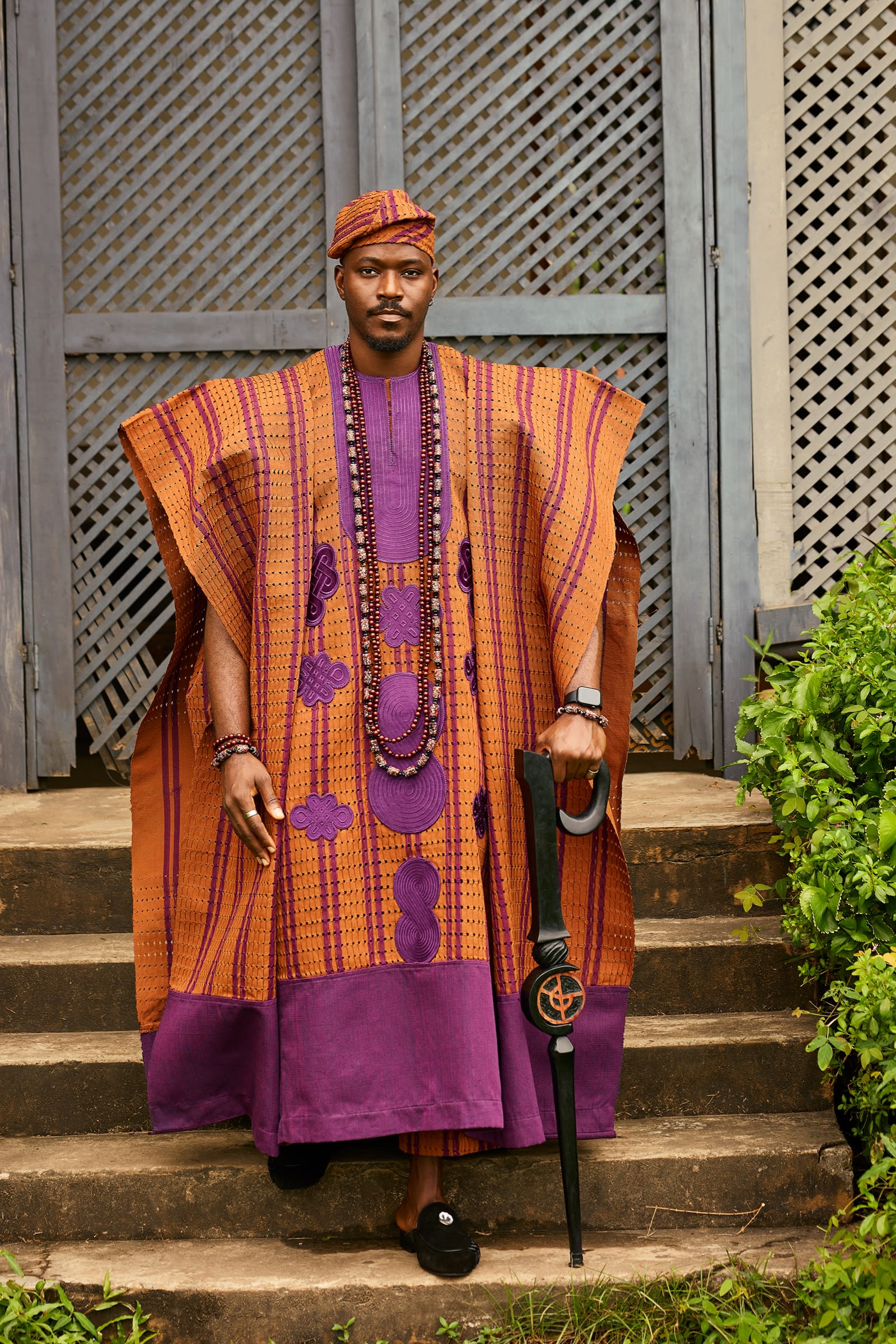 Gold Aso-Oke Agbada