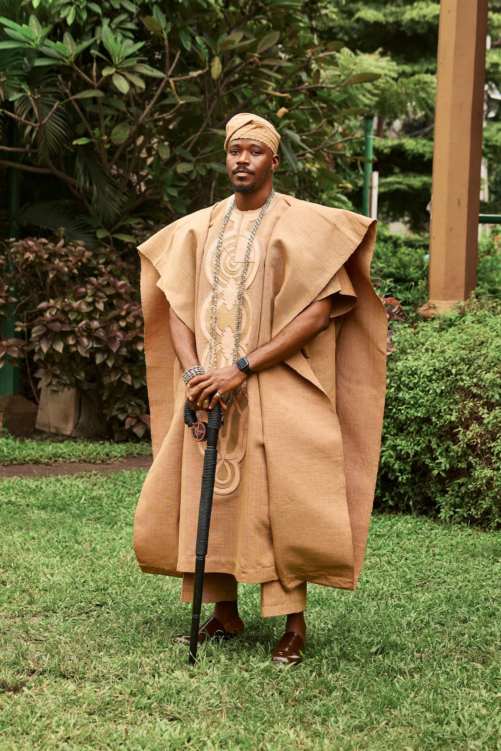 Sand Aso-Oke Agbada