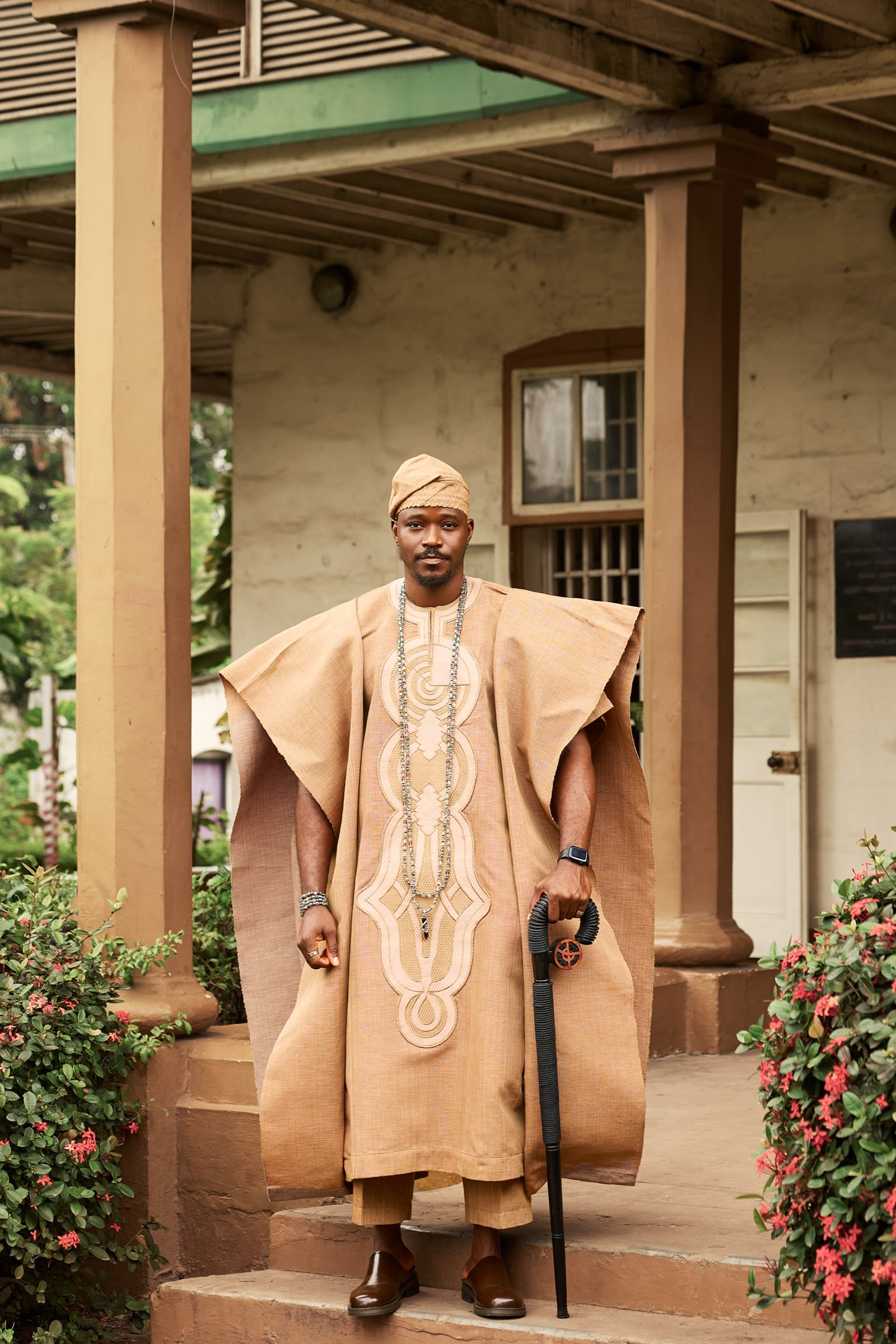 Sand Aso-Oke Agbada