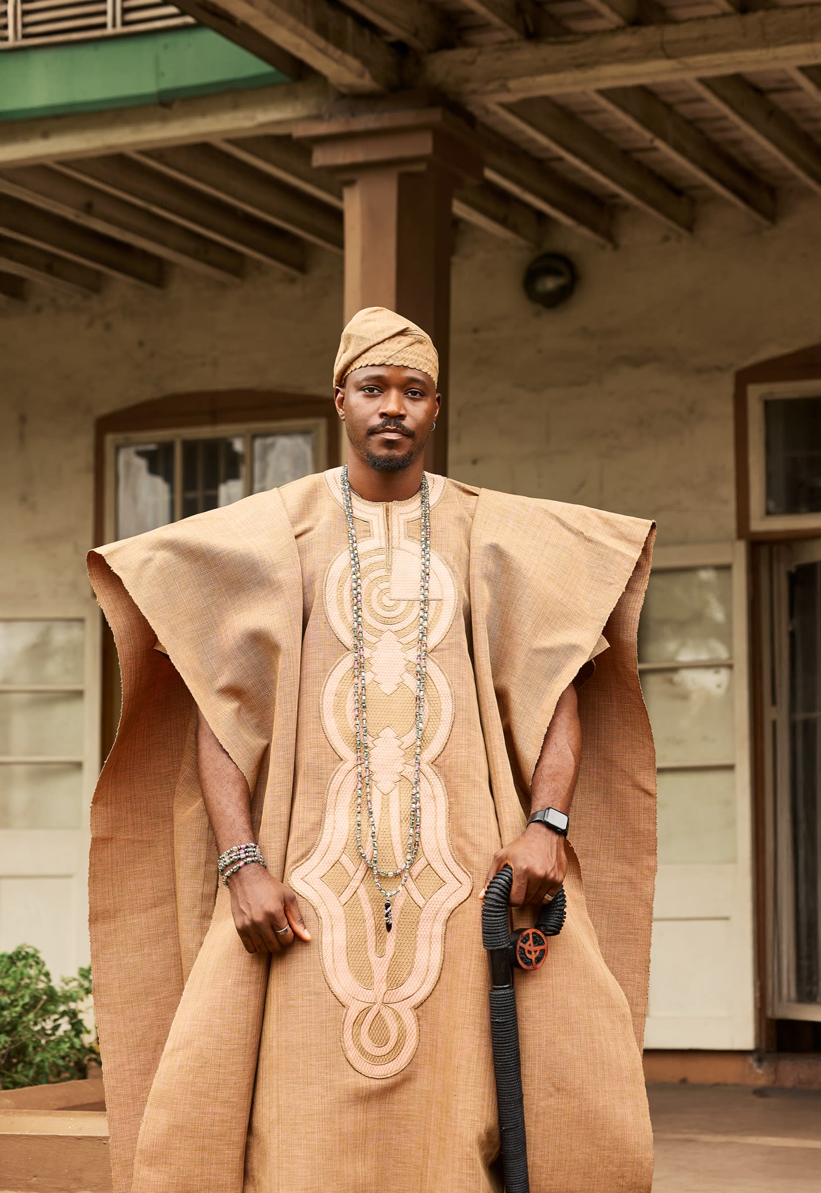Sand Aso-Oke Agbada