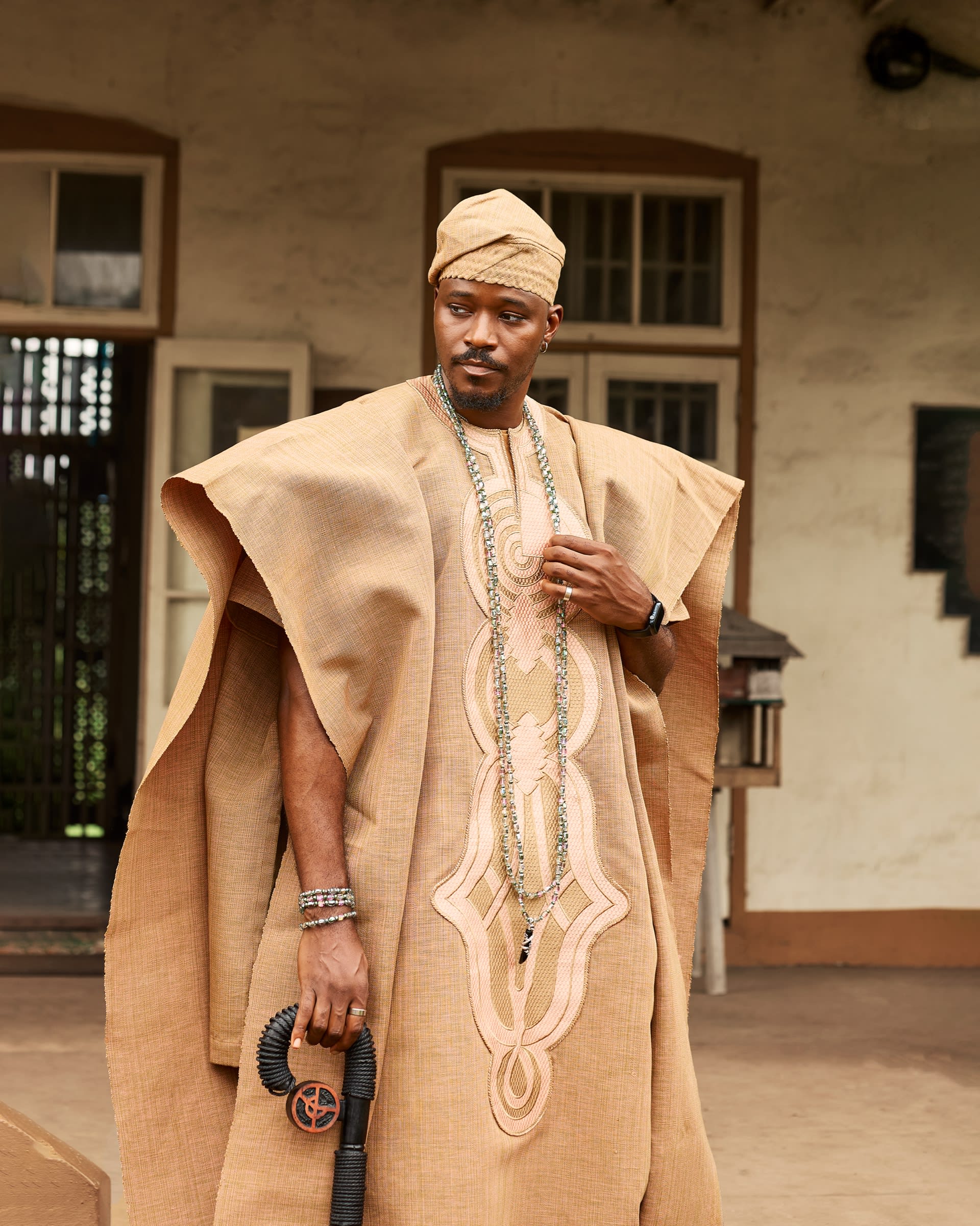 Sand Aso-Oke Agbada