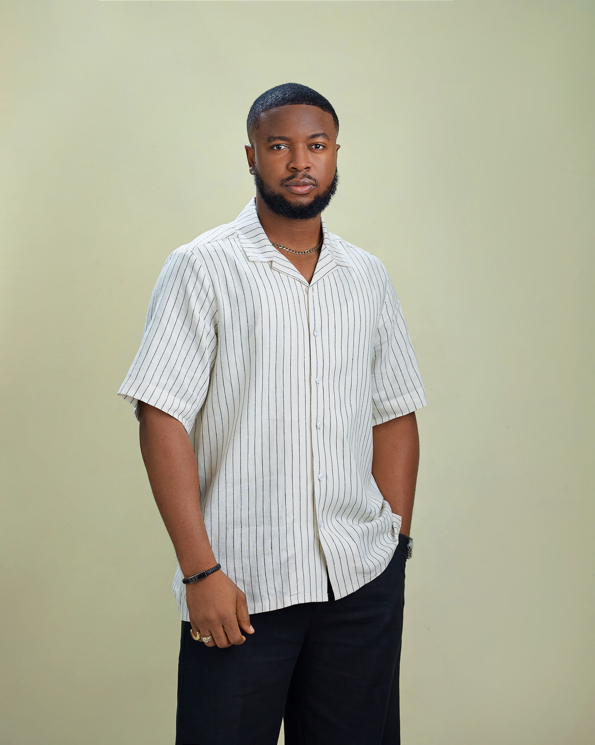 The Striped Linen Set