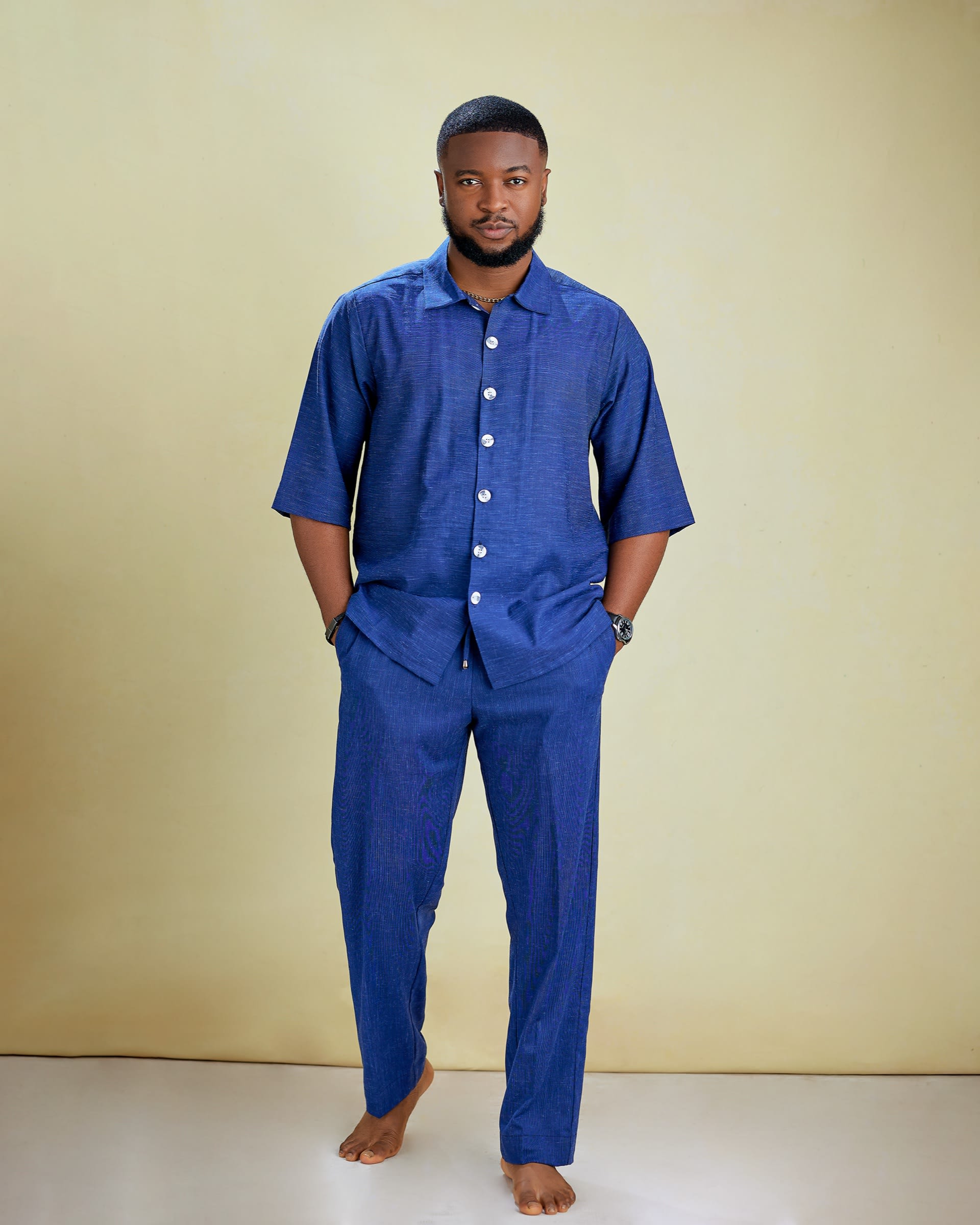 The Blue Linen Set