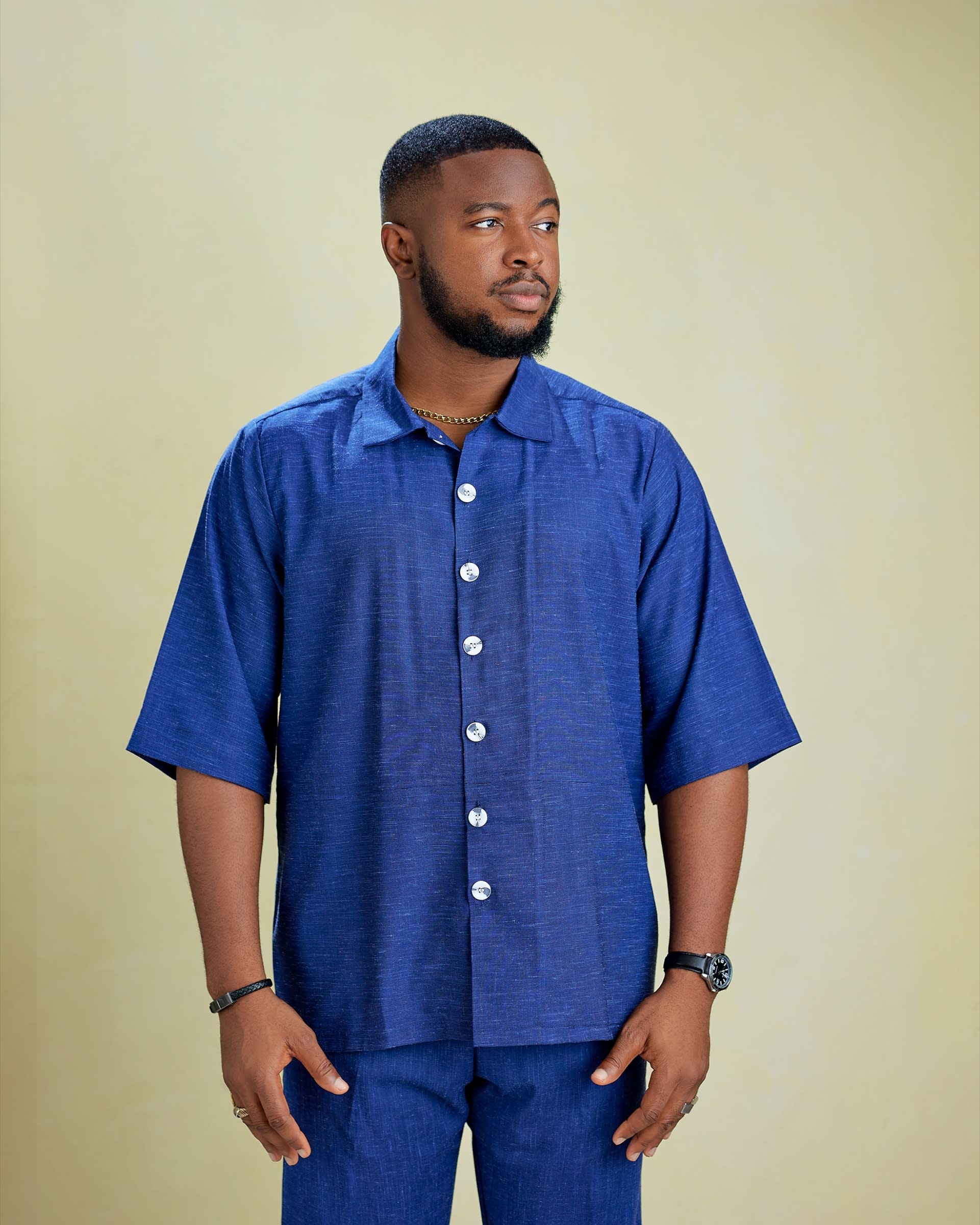 The Blue Linen Set