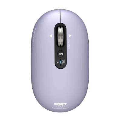 Port Connect PURE MAC Rechargeable Wireless and Bluetooth Mouse - Iris