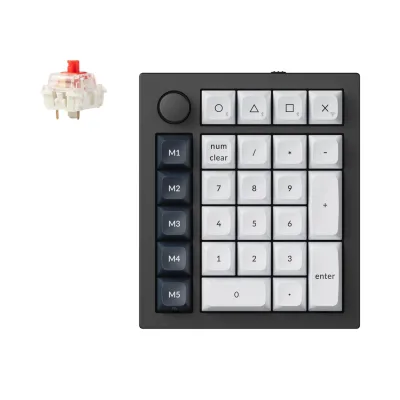 Keychron Q0 Max QMK Gateron Jupiter Red RGB Wireless Custom Number Pad Carbon Black