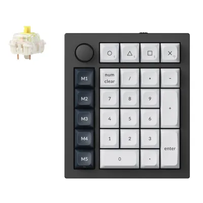 Keychron Q0 Max QMK Gateron Jupiter Banana RGB Wireless Custom Number Pad Shell White