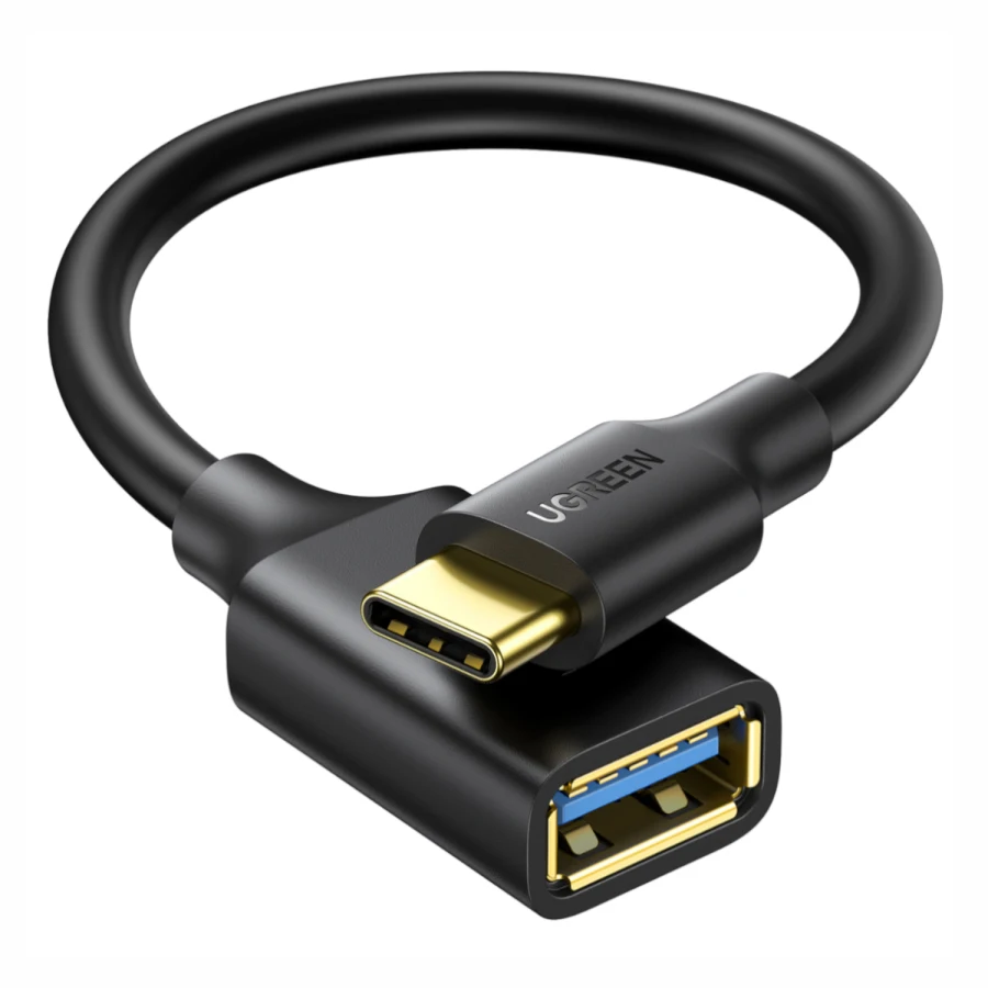 UGREEN Type-C to USB-A Adapter (Male to Female, 15cm)– Black
