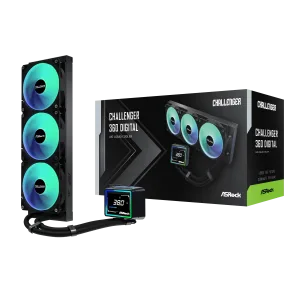 ASRock Challenger 360 Digital AIO Liquid Cooler - Black