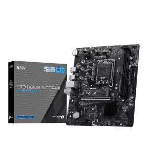 MSI PRO H610M-S DDR4 II LGA1700 M-ATX Motherboard