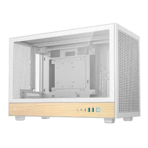 DeepCool CH260 Wood mATX Gaming Chassis White
