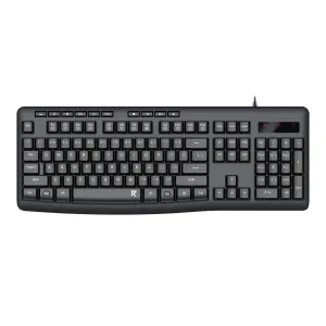 Redragon BK-7366 Full-size Ergonomic Wired Membrane Office Keyboard - Black