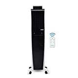 Symphony Diet 3D 55i+ Portable Tower Air Cooler For Home with 3-Side Honeycomb Pads, Magnetic Remote, i-Pure Technology and Automatic Pop-Up Touchscreen (55L, White & Black)