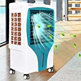 Casa Copenhagen - Bliss Collection'23- 36 L Personal Air Cooler with Anti Bacterial Honeycomb Pads, 3rd Turbo Fan, Powerful Air Throw with Auto Swing and 3-Speed Control with Low Power Consumption - Aqua Teal/ Sun White