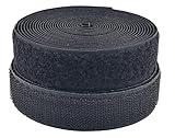 Zenith Hook & Loop fastner Tape, 4 Meter, 1 inch (24 mm) Width, Pack of 4 MTS, Colour - Black (Haberdashery)