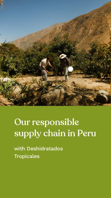 Our responsible supply chain in Peru with Deshidratados Tropicales