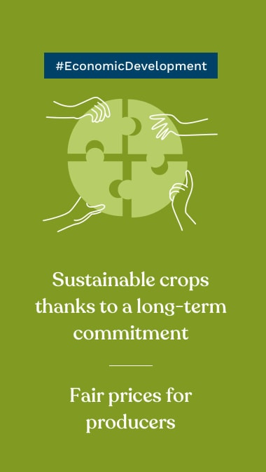 #EconomicDevelopment Sustainable crops thanks to a long-term commitment Fair prices for producers