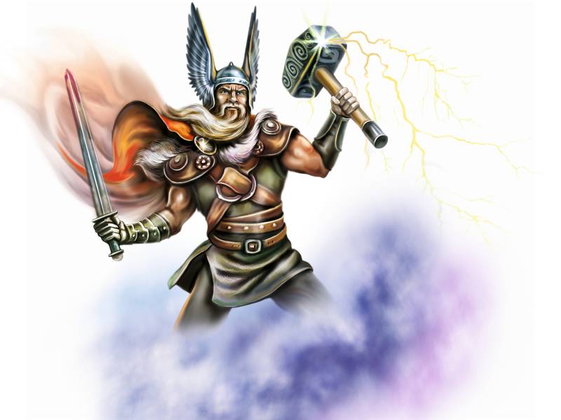 tor med hammeren illustrasjon