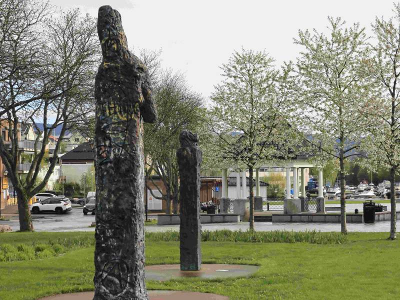 Melgaard-statuene i parken