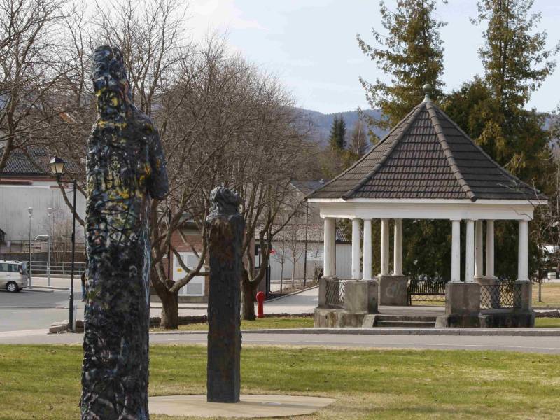 Melgaard-statuene i parken