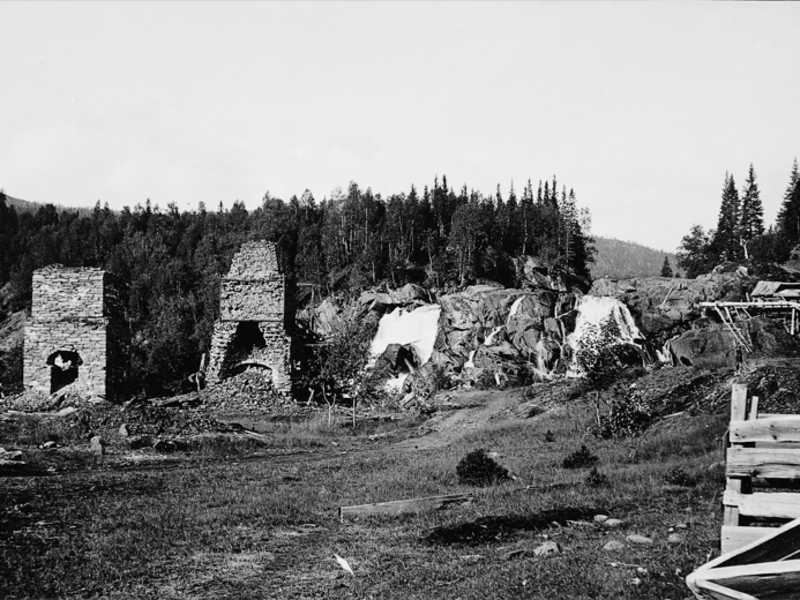 Smeltehyttene ved Skjækerfossen