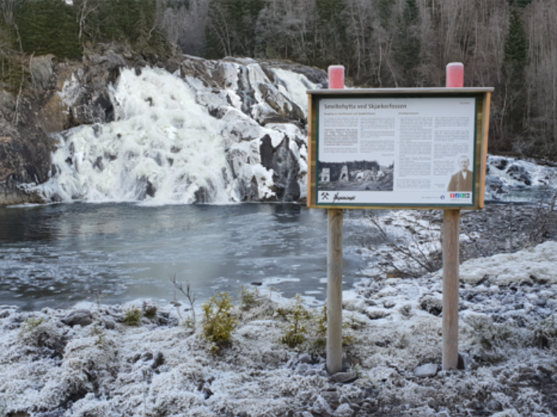 Smeltehyttene ved Skjækerfossen