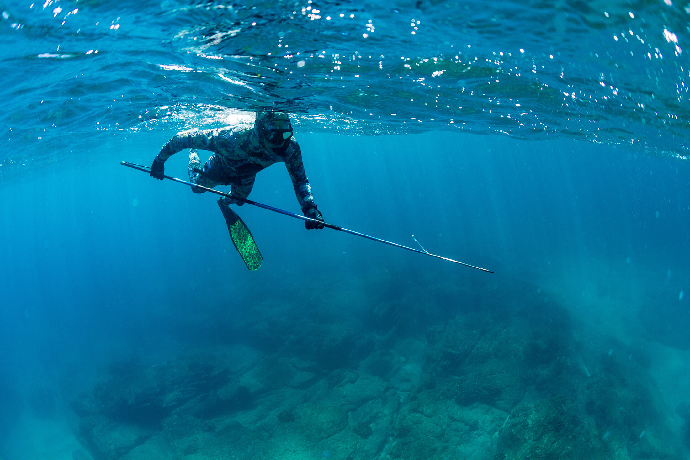 Dive Shop  Sebastian with his new spearguns, and some custom