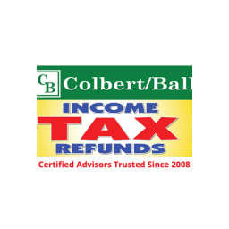 Colbert/Ball Income Tax Refunds logo