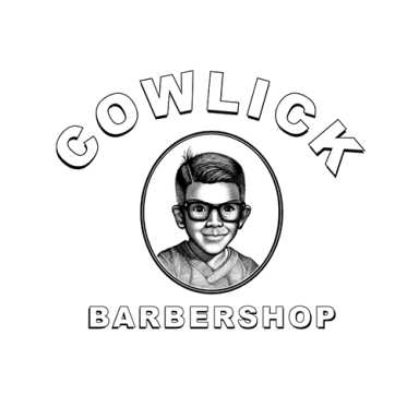 Cowlick Barbershop logo