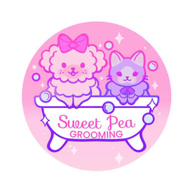 Sweet pea grooming logo